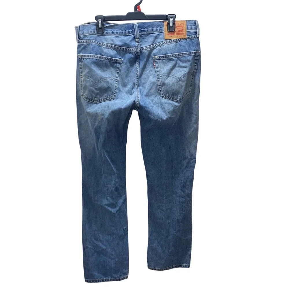 Levis 505 Regular Fit Straight Leg Jeans Mens 36x32 Medium Wash Blue Denim
